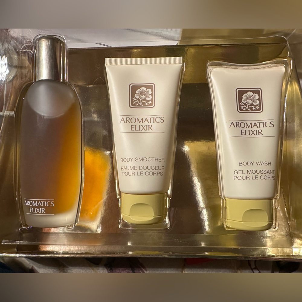 CLINIQUE Aromatics Elixir Perfume Set Spray Body Smoother Body Wash